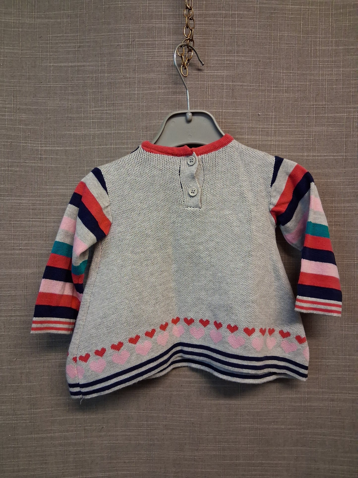 Lily & Jack Jumper Dress Age 0-3 Months Grey Knitted