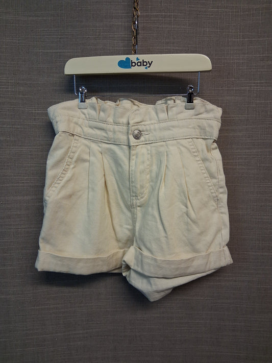 Primark Paperbag Denim Shorts Cream Age 7-8 Years