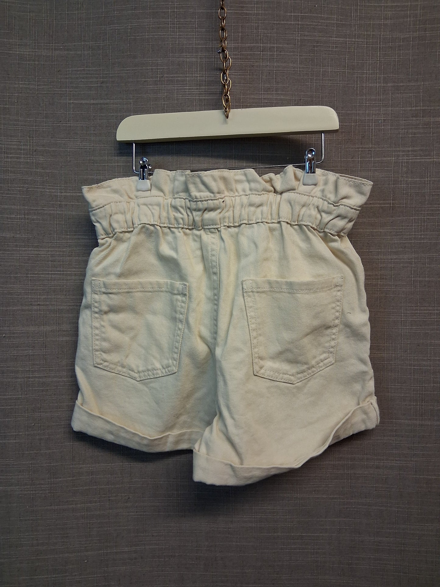 Primark Paperbag Denim Shorts Cream Age 7-8 Years