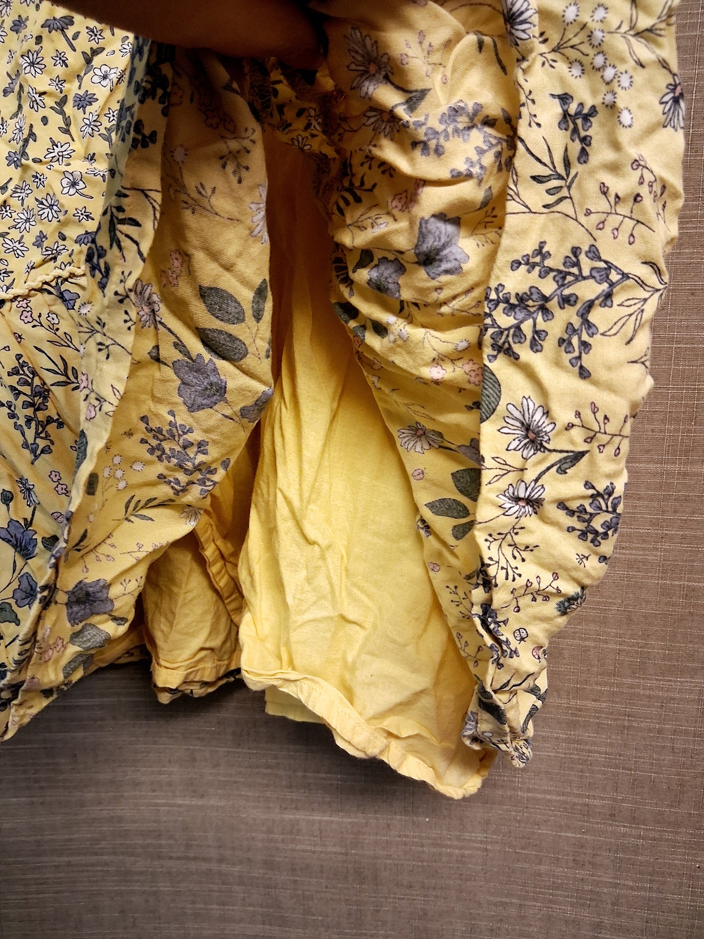 Nutmeg Girls Summer Dress Yellow Floral Lined Age 8-9 years