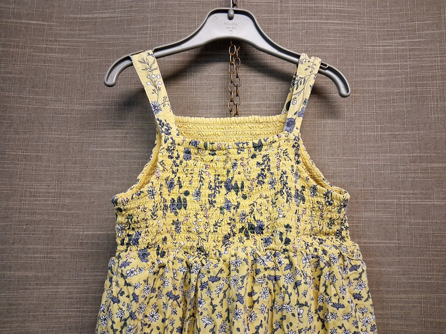 Nutmeg Girls Summer Dress Yellow Floral Lined Age 8-9 years