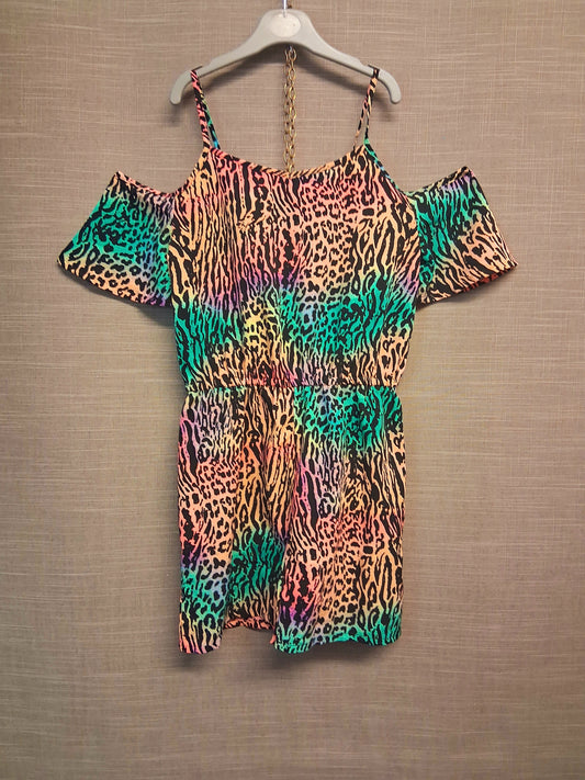 Matalan Girls Playsuit Animal Print Multicolour Age 12 Years New