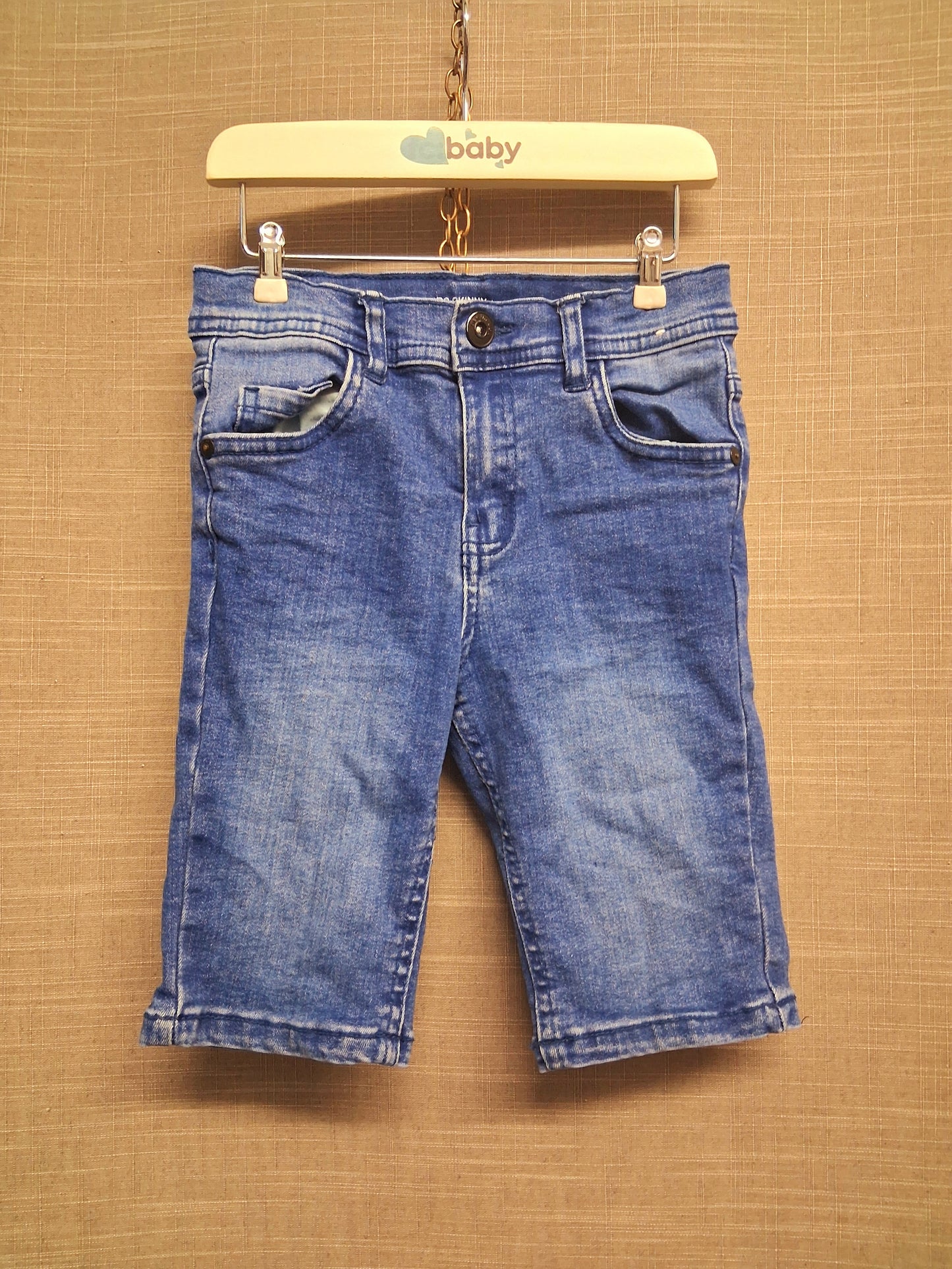 Primark Skinny Blue Denim Shorts Age 6-7 Years