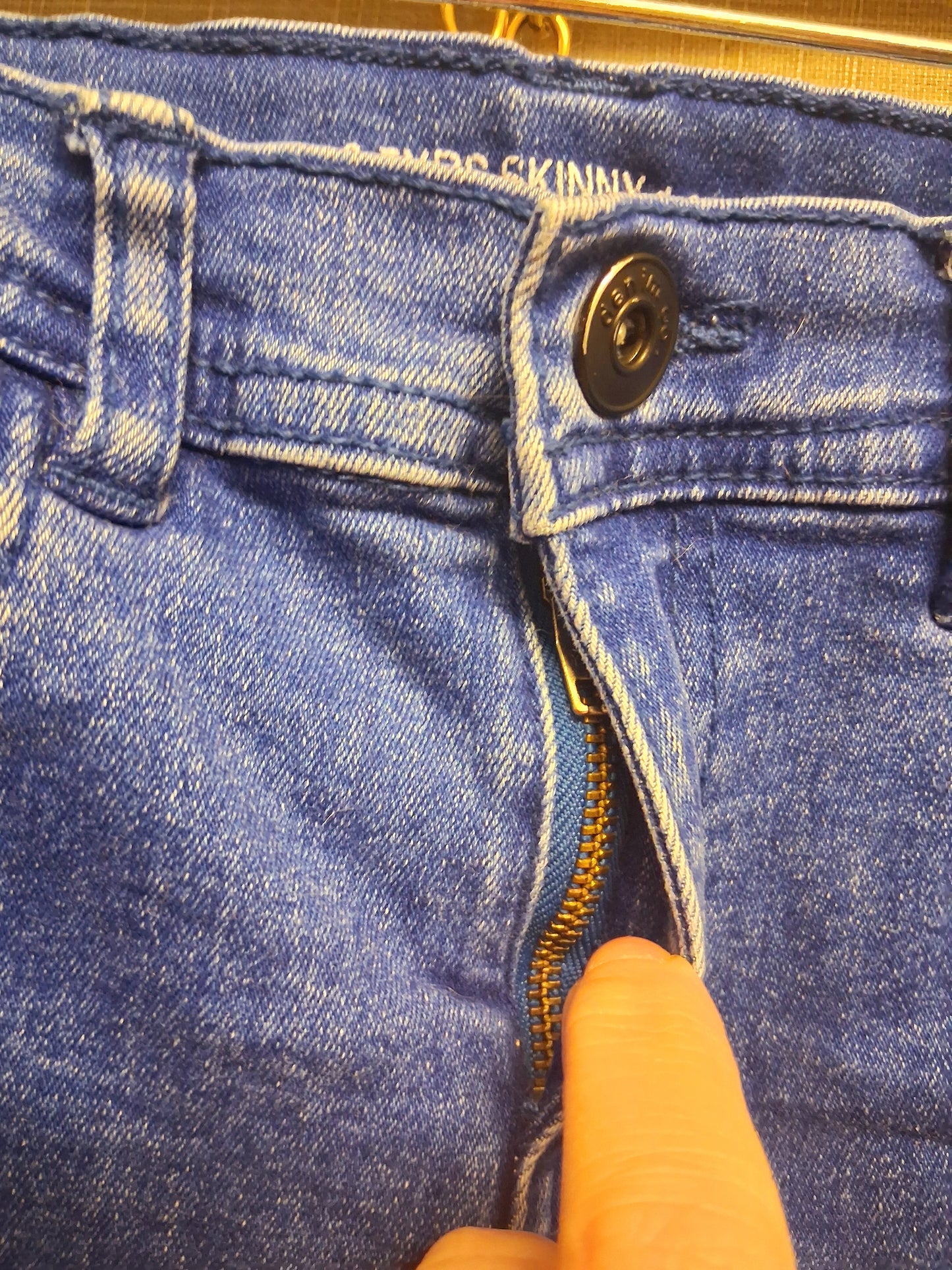 Primark Skinny Blue Denim Shorts Age 6-7 Years