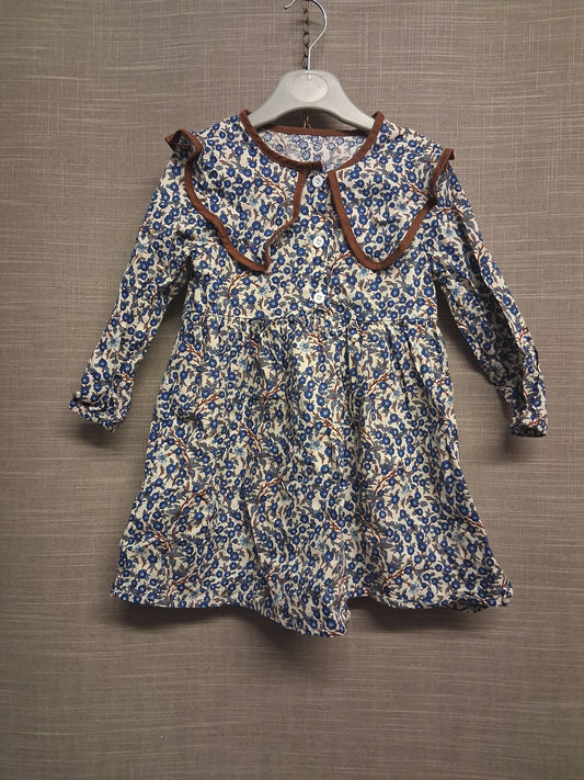 Girls Traditional Floral Dress Multicolour Age 3 Years
