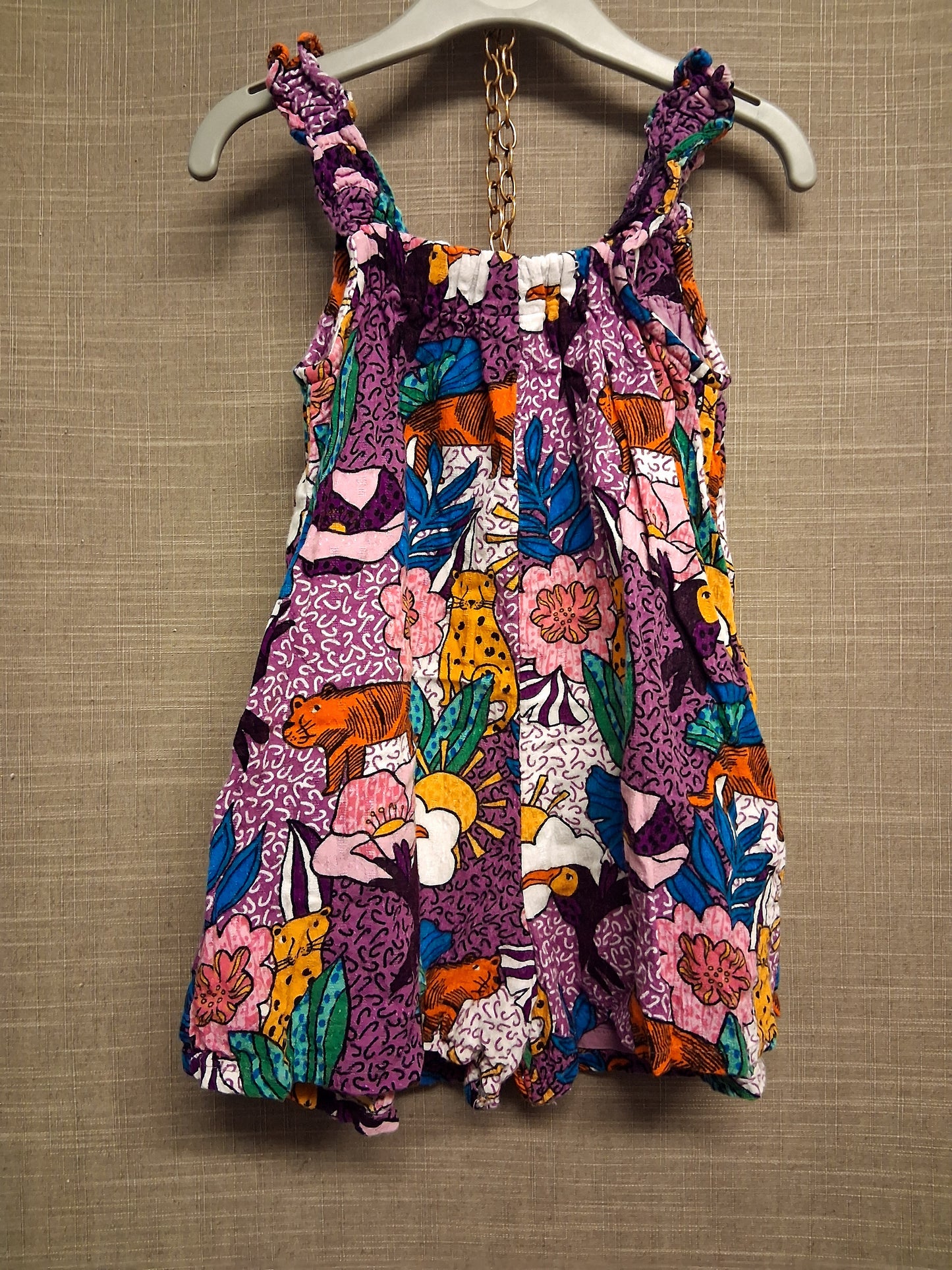 Next Girls Tropical Purple Romper Size 18-24 Months