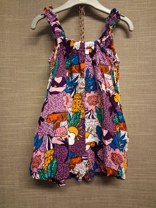 Next Girls Tropical Purple Romper Size 18-24 Months