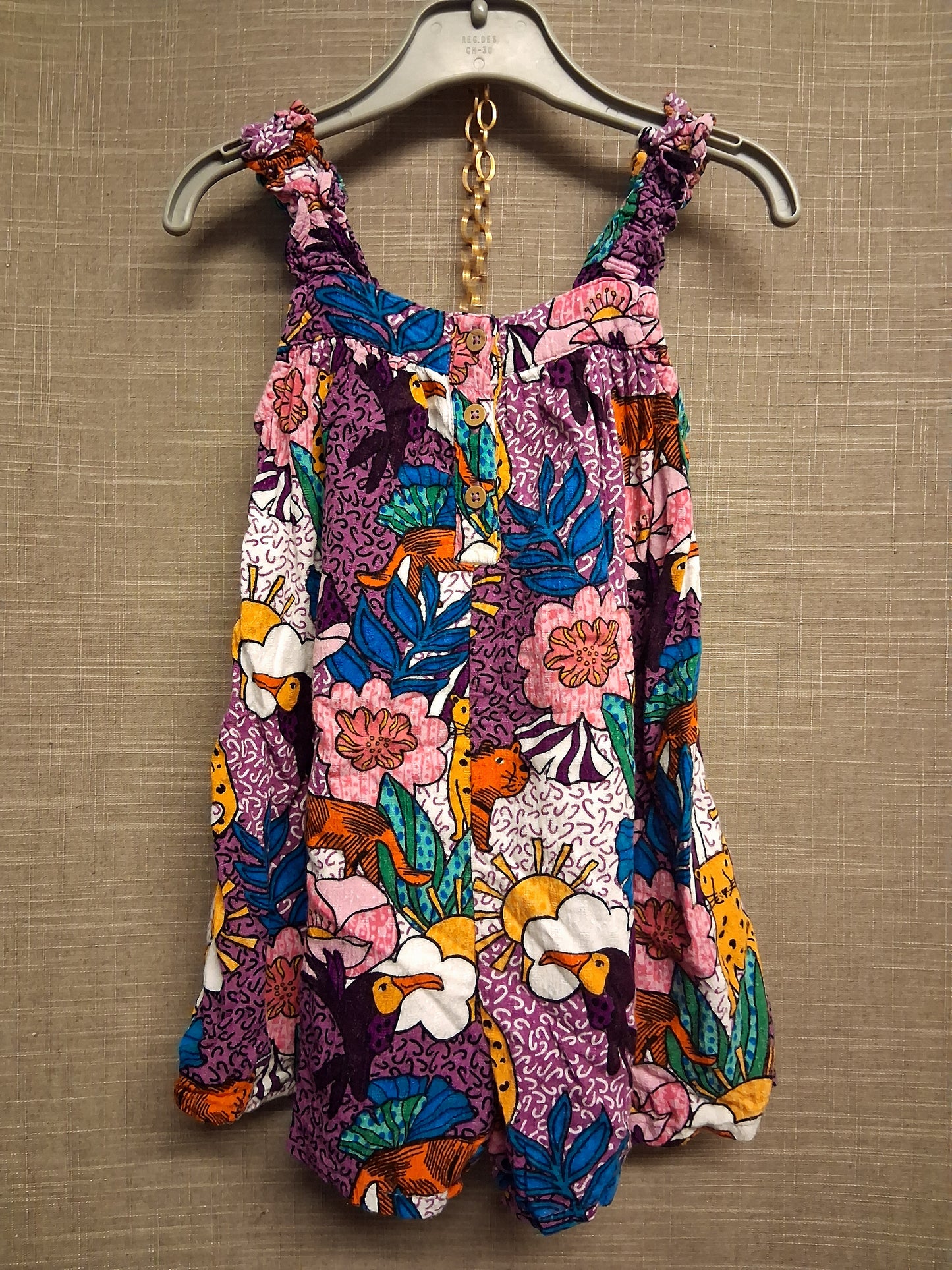 Next Girls Tropical Purple Romper Size 18-24 Months