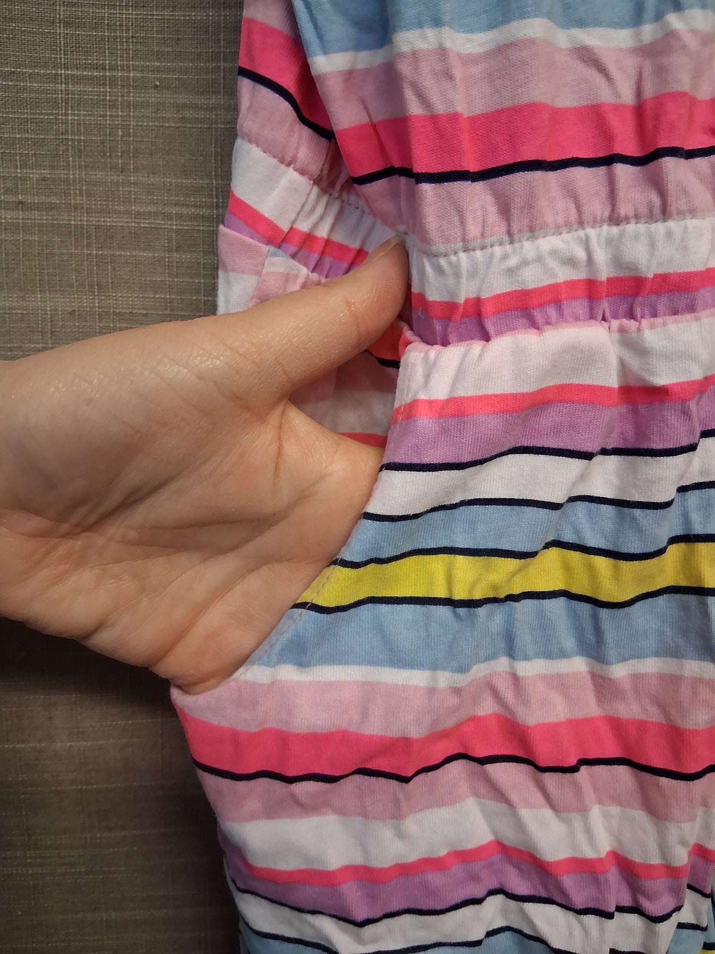 George Jersey Playsuit Multicolour Stripe Stretch 10-11 Years