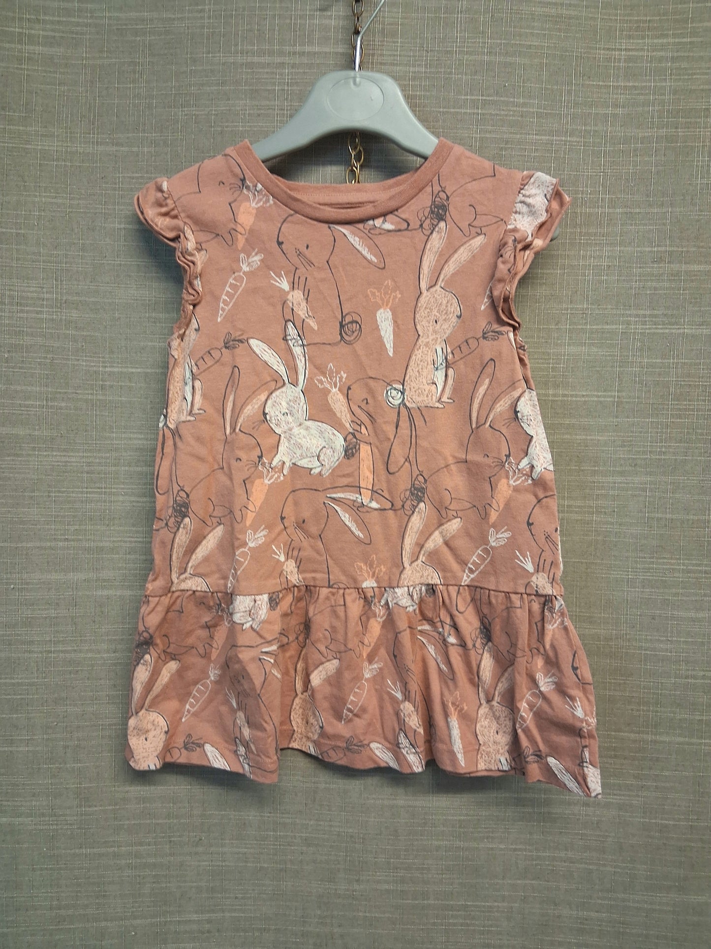 George Dusky Pink Bunny Sleeveless Dress Age 2-3 Years