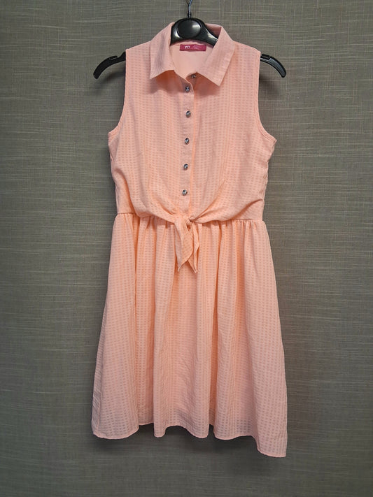 Primark Pink Apricot Sleeveless Dress Age 9-10 Years