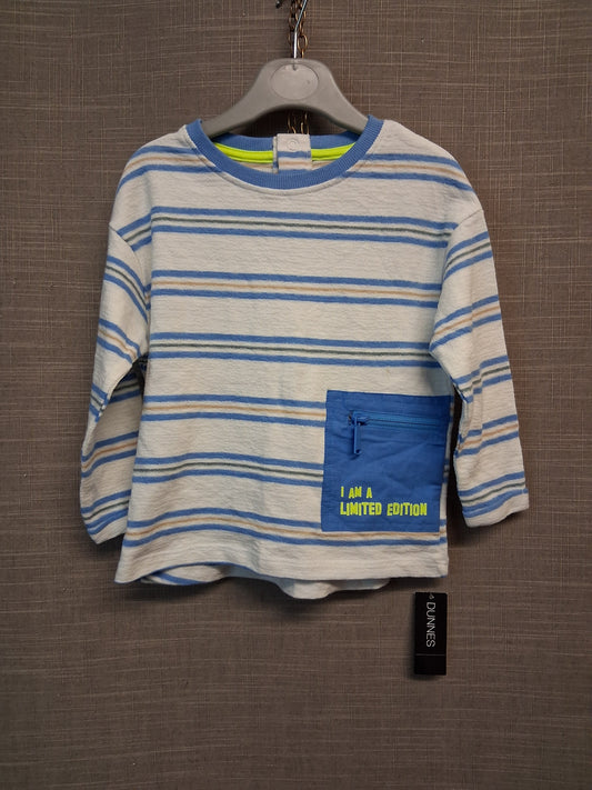 Dunes Stores Boys Long Sleeve T-Shirt Age 18-23 Months New