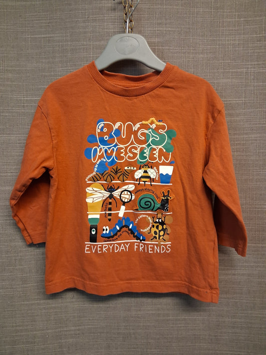 F&F Boys Long Sleeve Jersey T-Shirt Age 18-24 Months