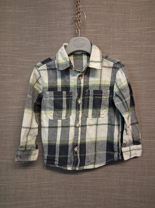 George Boys Check Long Sleeve Shirt Age 18-24 Months