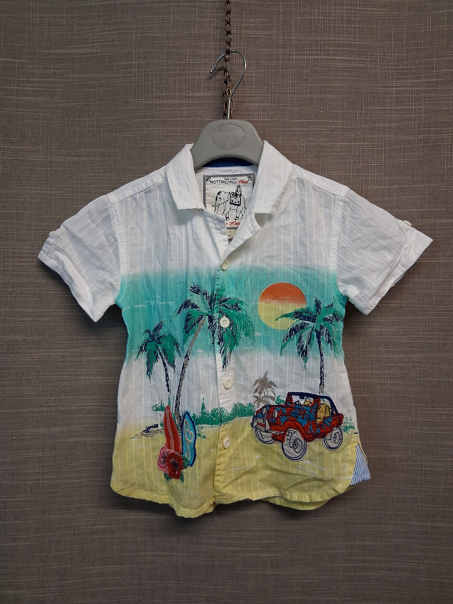 Monsoon Summer Short Sleeve Shirt Age 18-24 Months