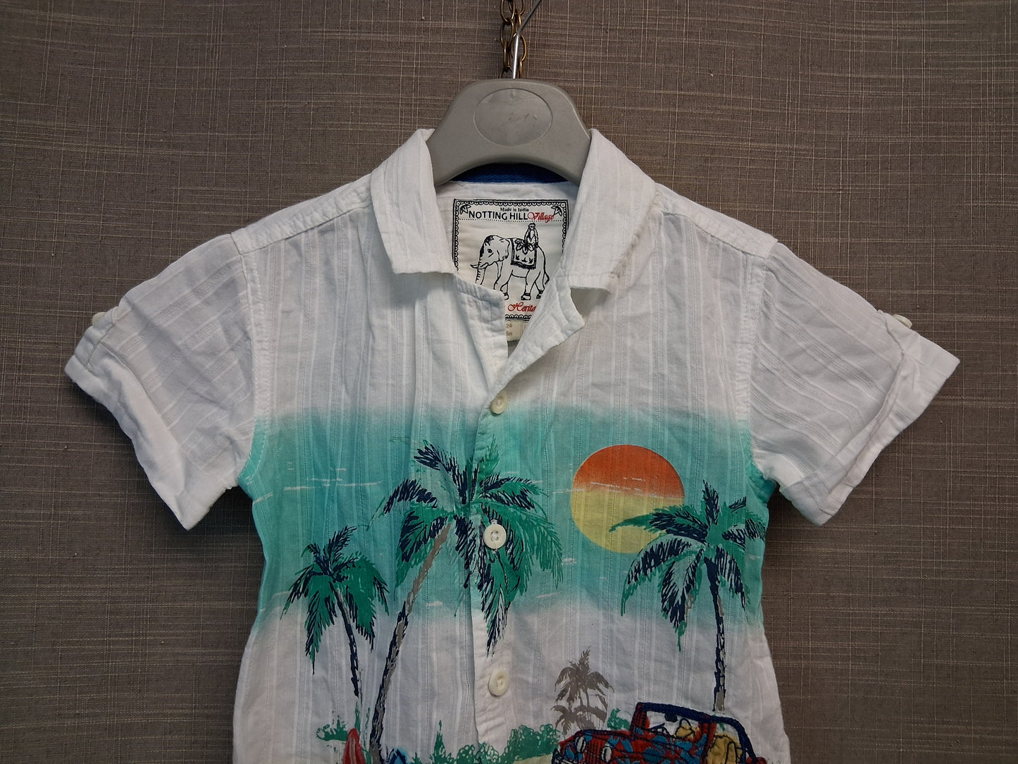 Monsoon Summer Short Sleeve Shirt Age 18-24 Months
