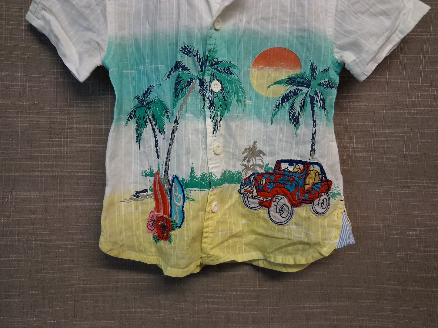 Monsoon Summer Short Sleeve Shirt Age 18-24 Months
