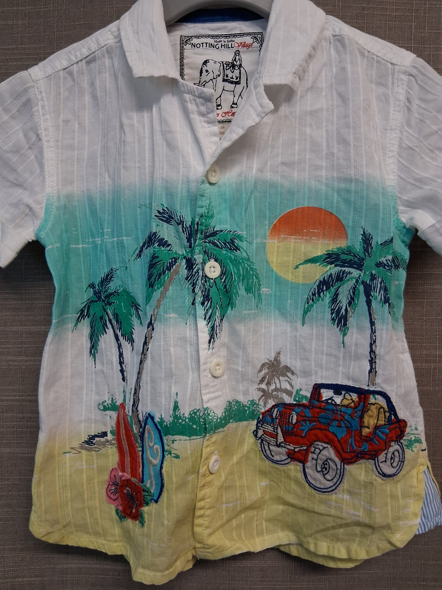Monsoon Summer Short Sleeve Shirt Age 18-24 Months