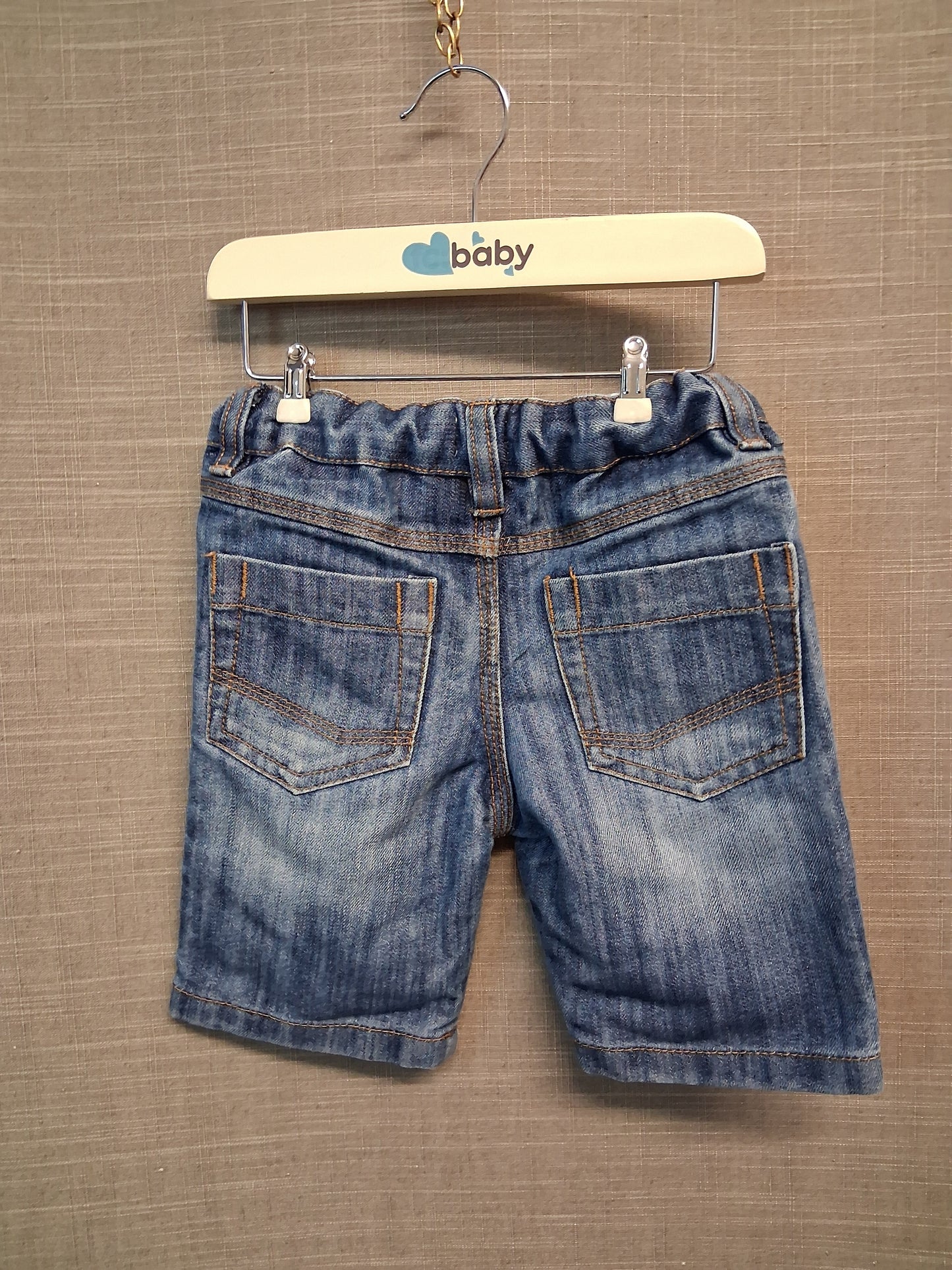 F&F Blue Denim Shorts Age 18-24  Months