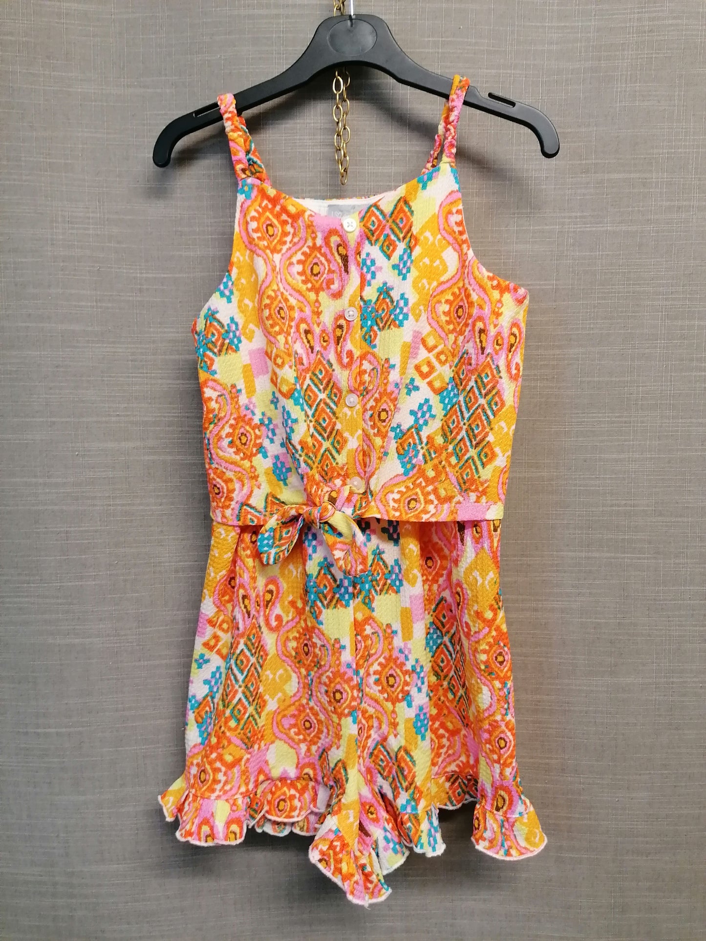 Matalan Orange Paisley Print Playsuit Age 11 Years