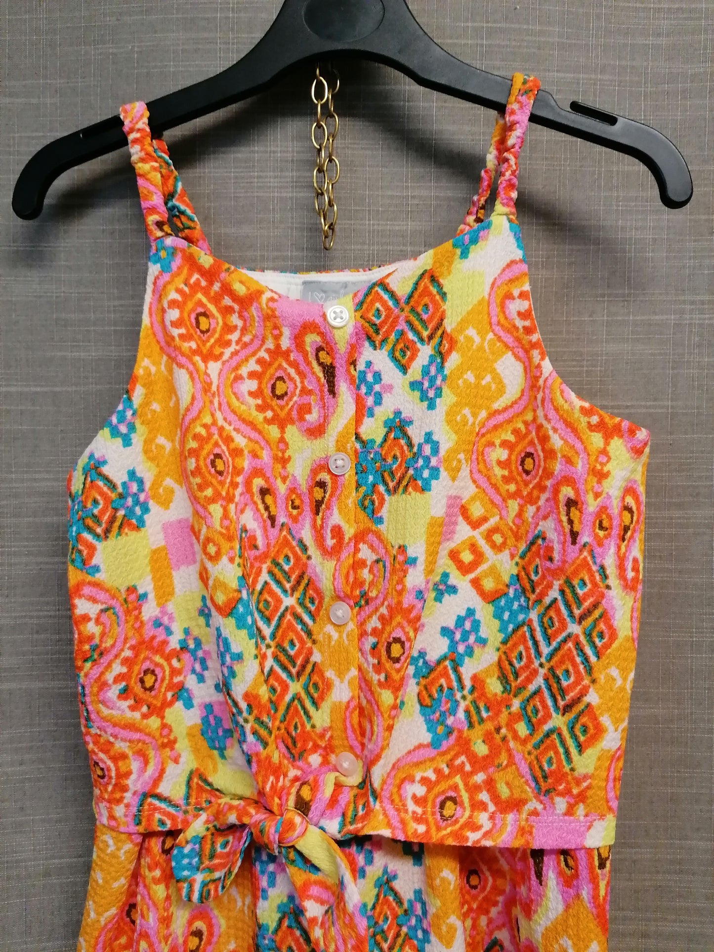 Matalan Orange Paisley Print Playsuit Age 11 Years