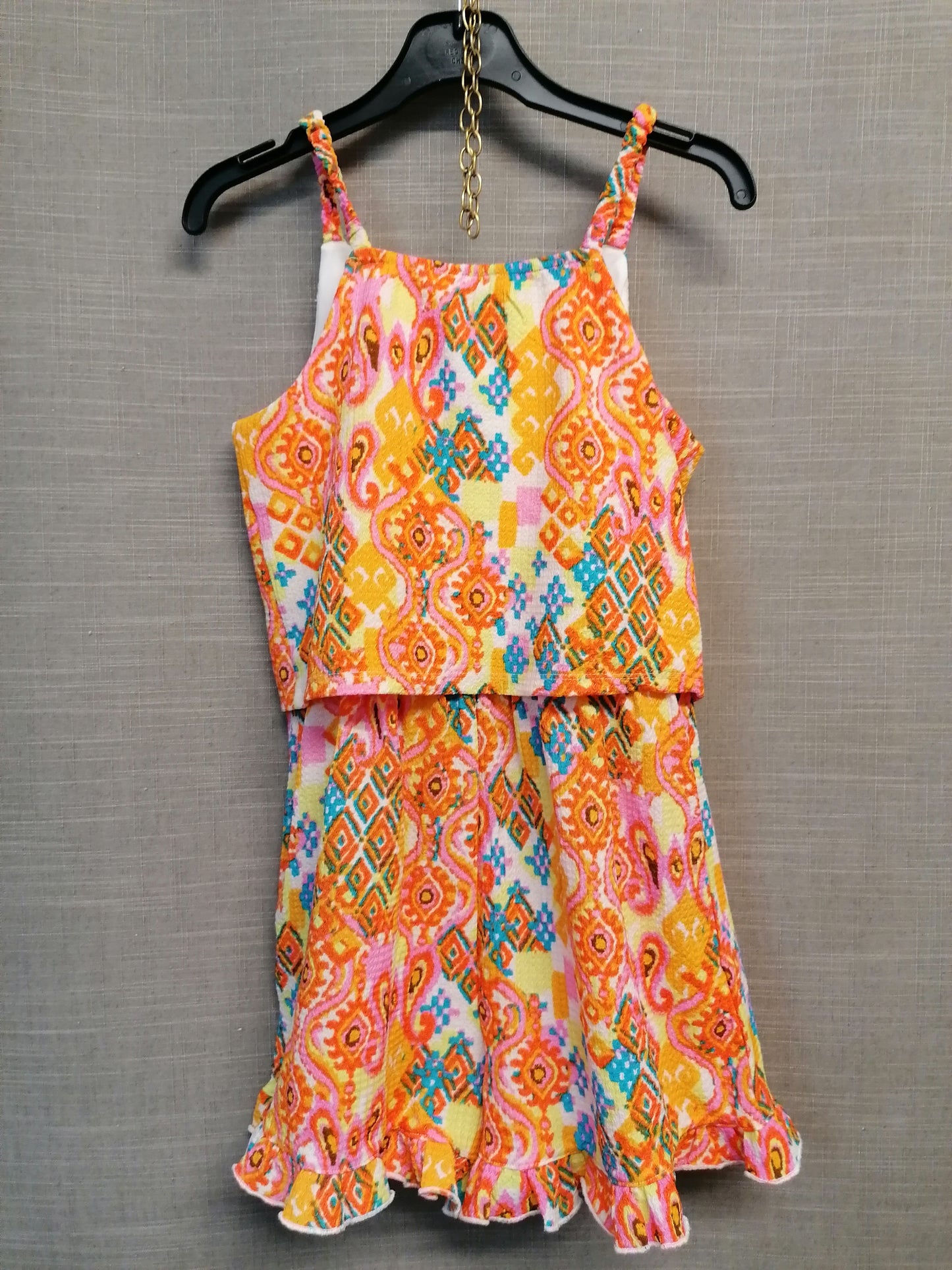 Matalan Orange Paisley Print Playsuit Age 11 Years