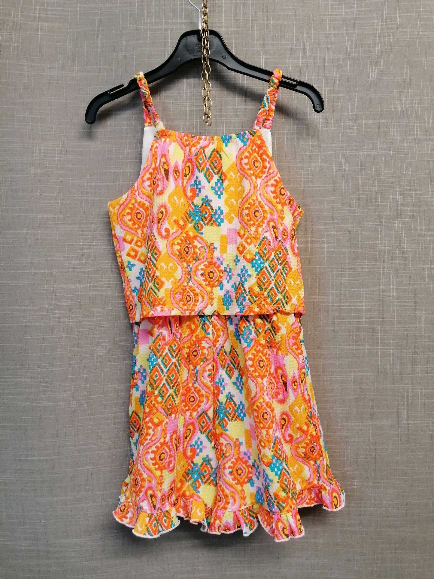 Matalan Orange Paisley Print Playsuit Age 11 Years
