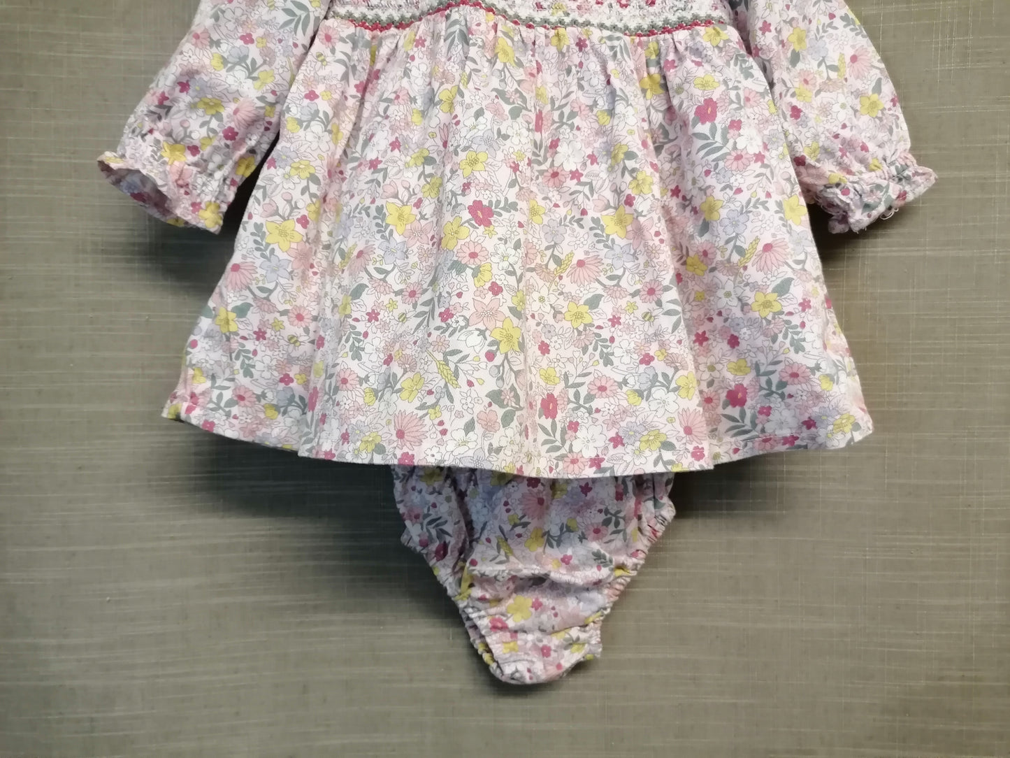 Nutmeg Dress Set Pink Floral Age 0-3 Months