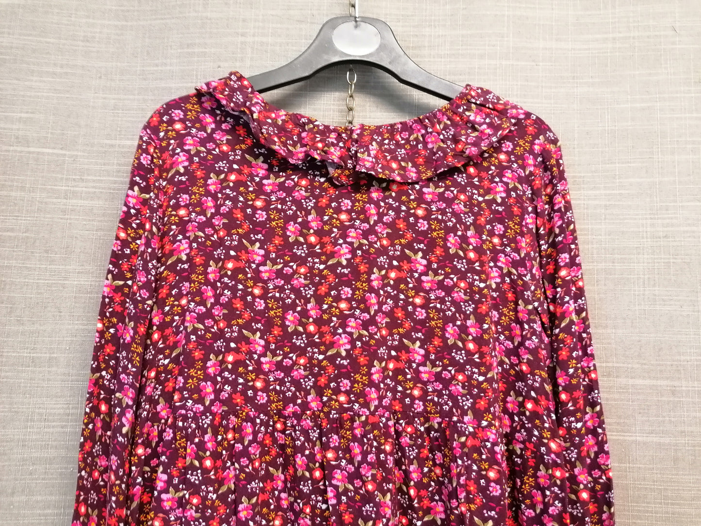 Next Pink Floral Long Sleeve Dress Age 12 Years