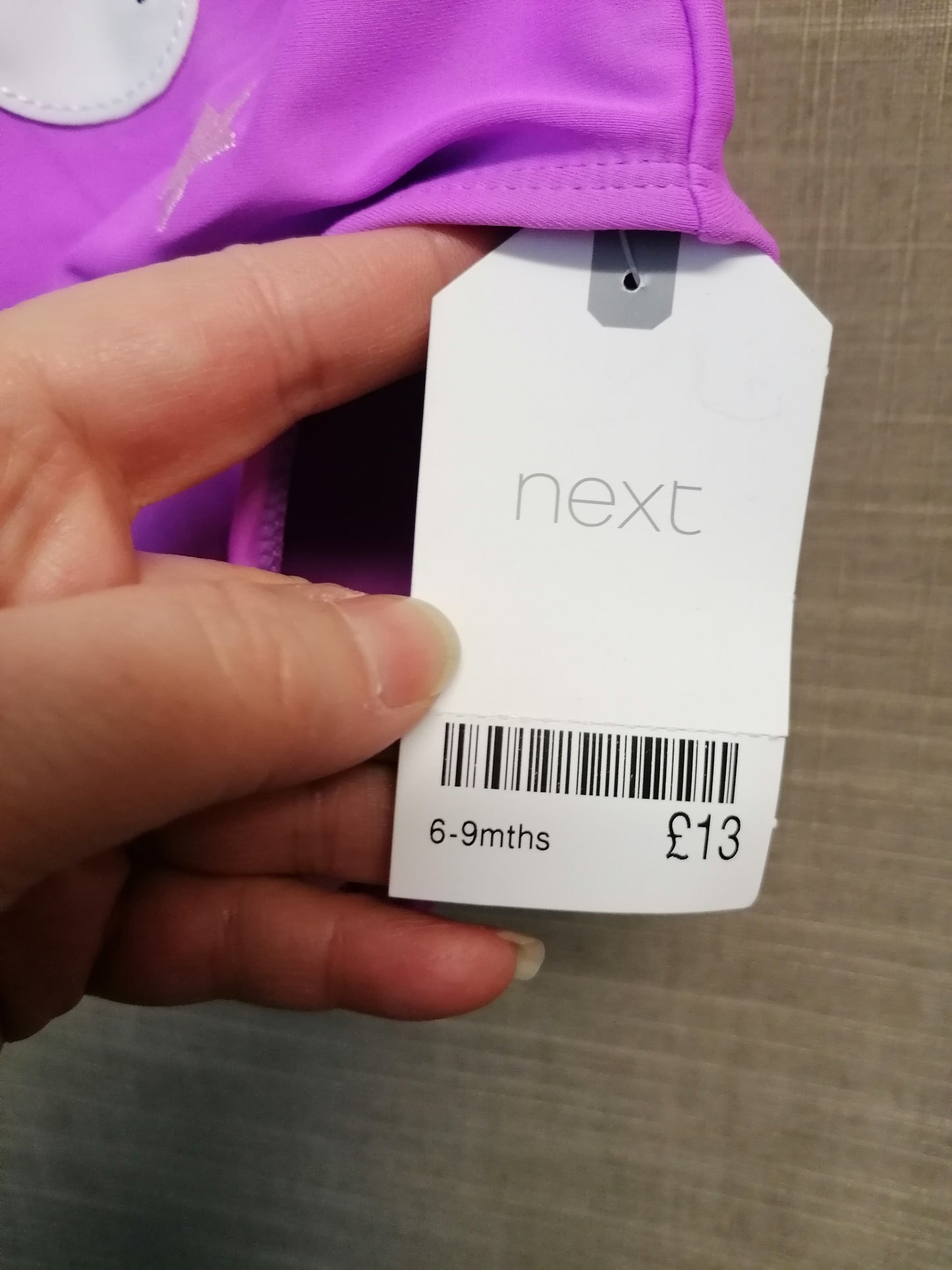 Next Unicorn Swimsuit Purple 6-9 Months New