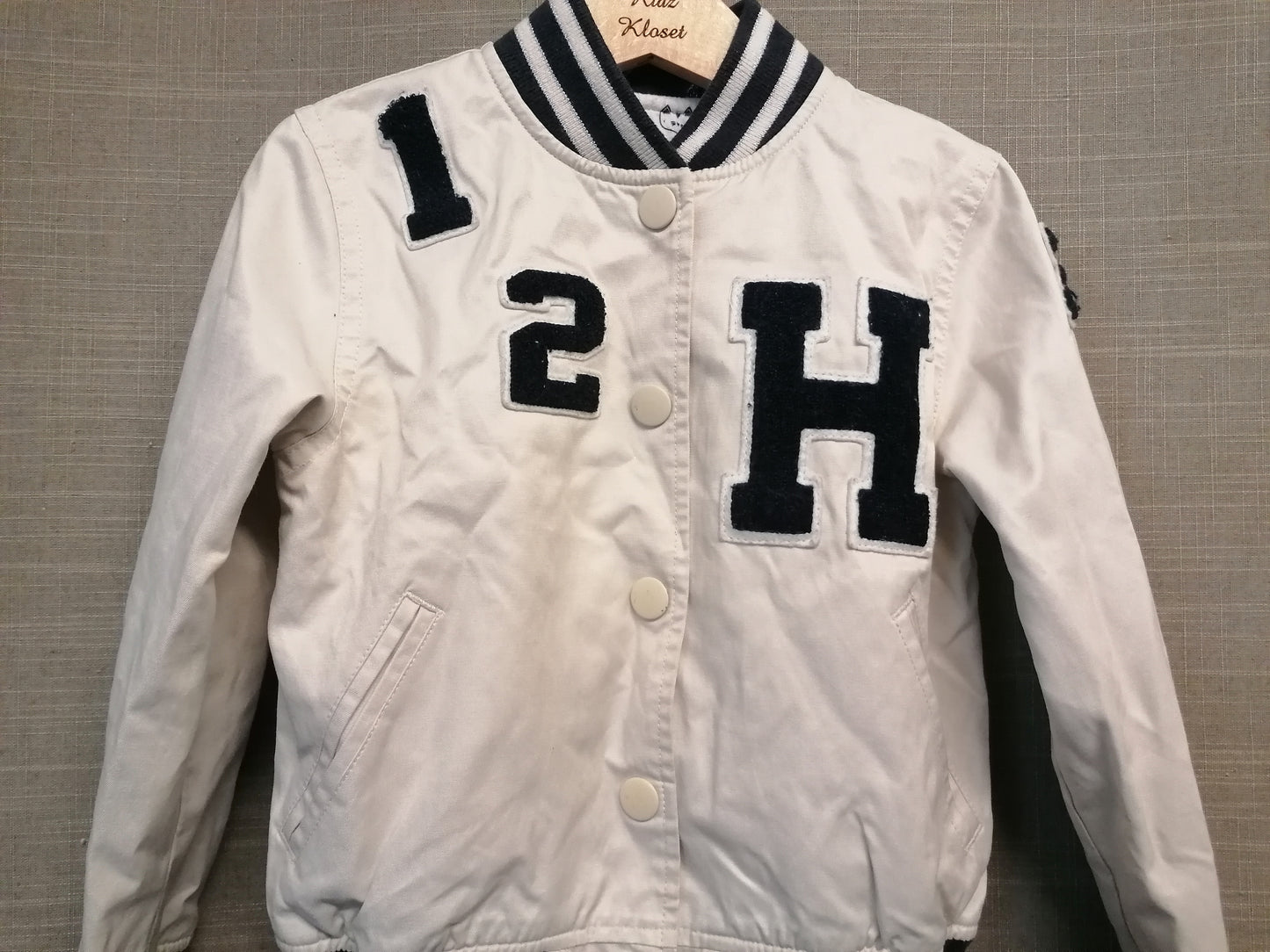 Next Varsity Jacket Cream 4-5 Yrs