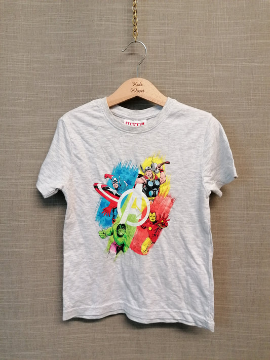 Primark Marvel Grey T-Shirt Age 5-6 Years