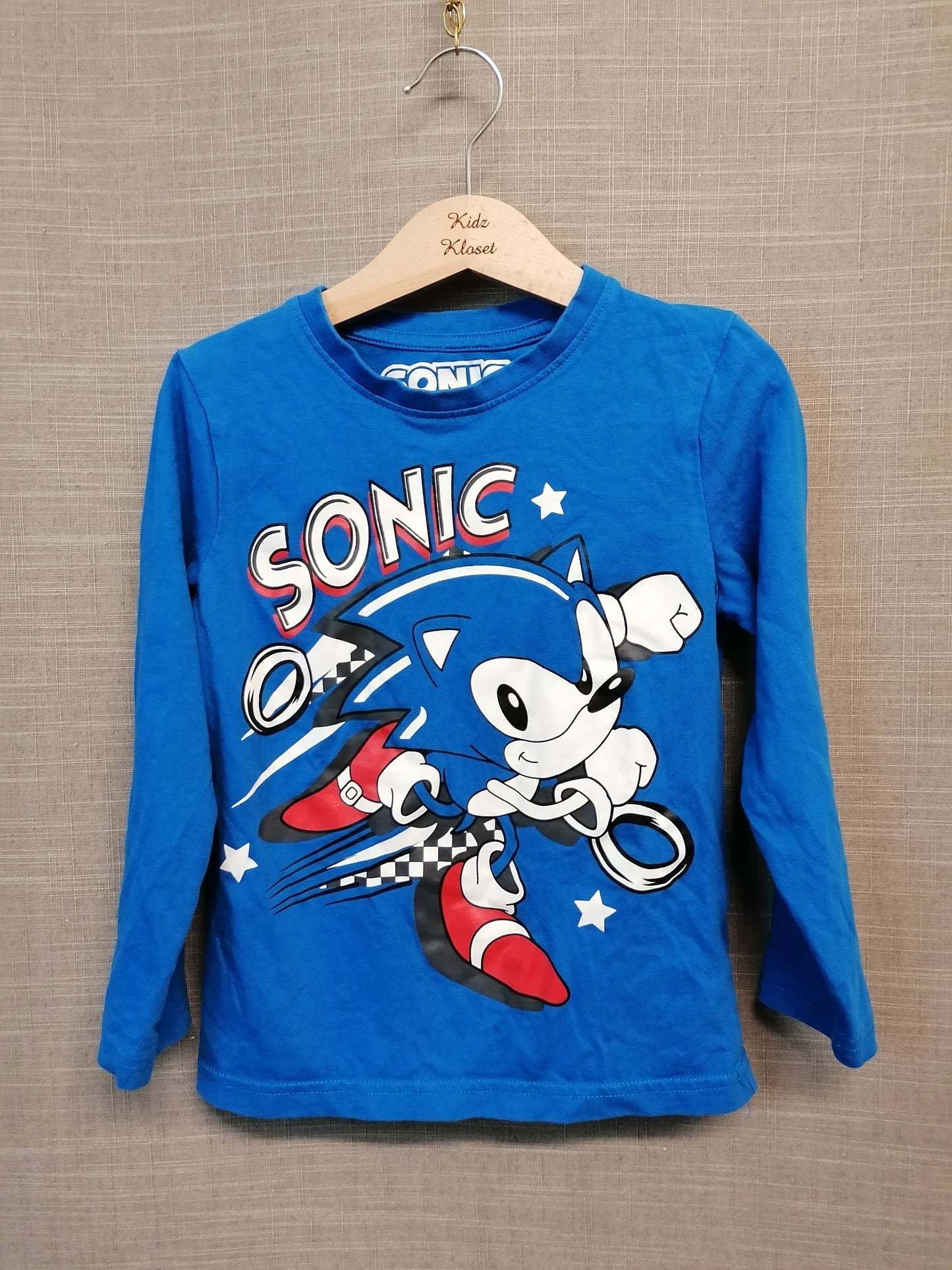 F&F Sonic the Hedgehog Blue Long Sleeve T-Shirt Age 5-6 Years