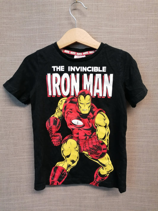 TU Iron Man Black T-Shirt Age 4 Year