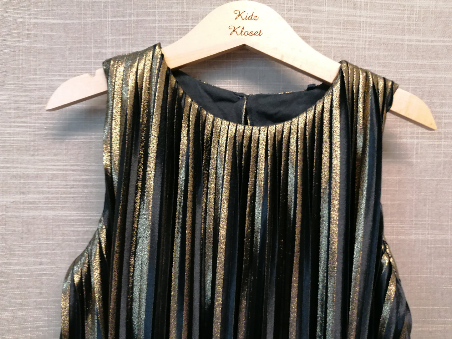 Next Black Gold Metallic Sleeveless Top Age 6 years