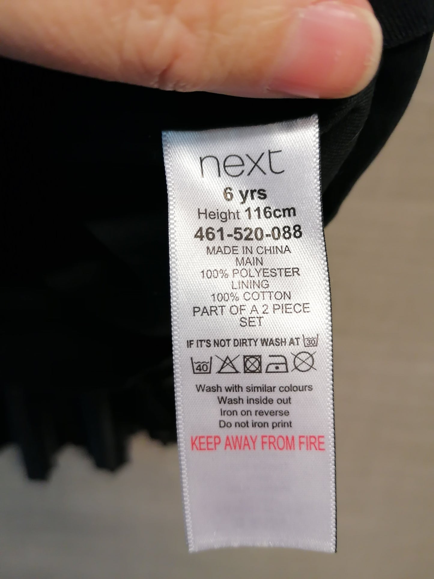 Next Black Gold Metallic Sleeveless Top Age 6 years