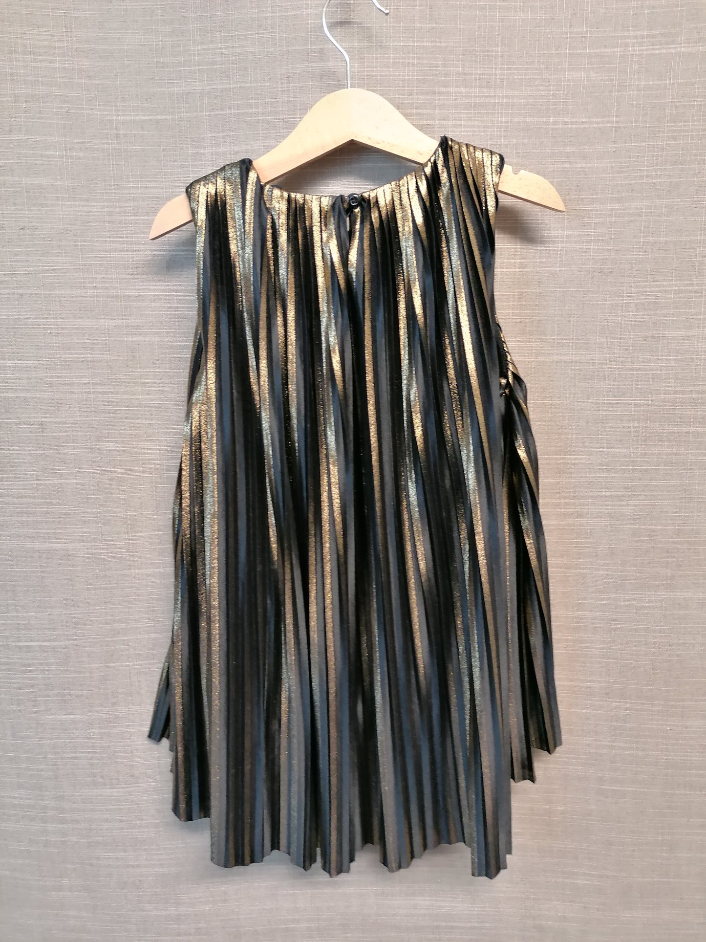 Next Black Gold Metallic Sleeveless Top Age 6 years