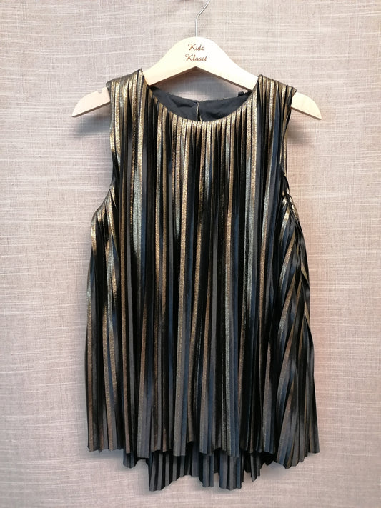 Next Black Gold Metallic Sleeveless Top Age 6 years