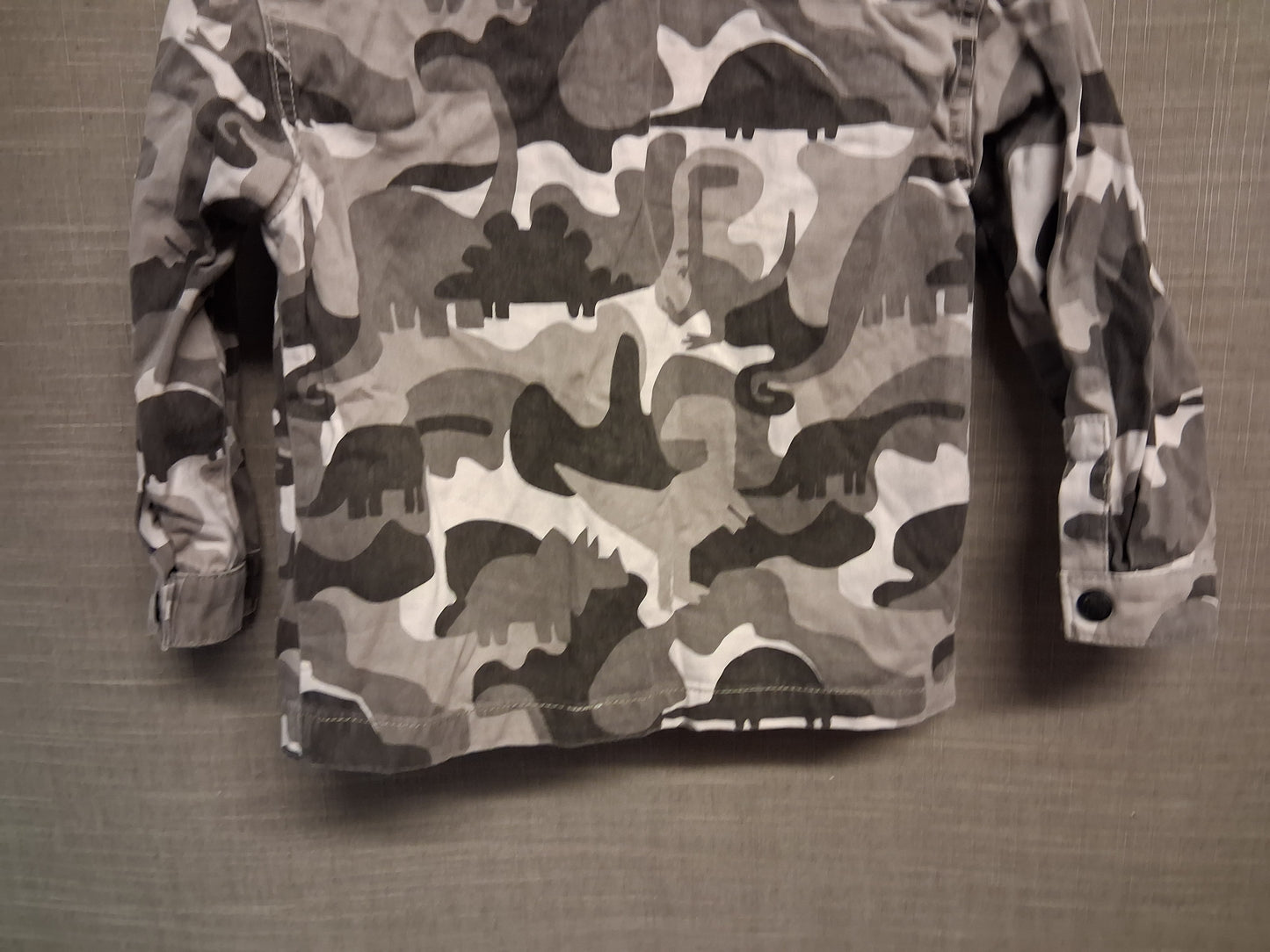 F&F Boys Camoflague Denim Style Shirt Grey Tones Age 5-6 Years