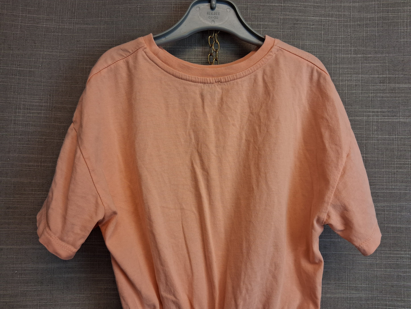 River Island Orange Cropped Short Sleeve T-Shirt Size 7-8 Years