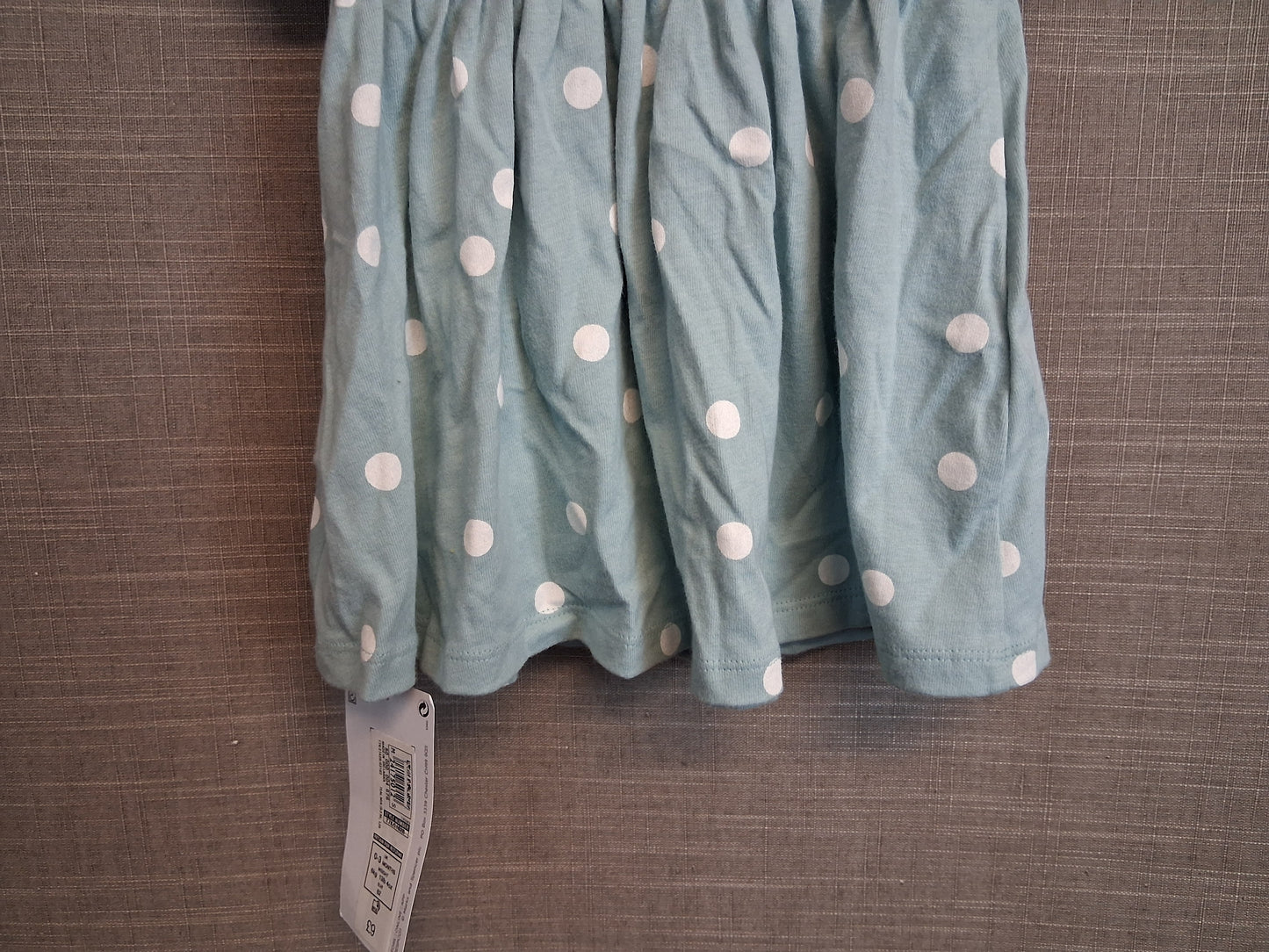 Marks and Spencer Girls Green Spotty Jersey Age 0-3 Months New