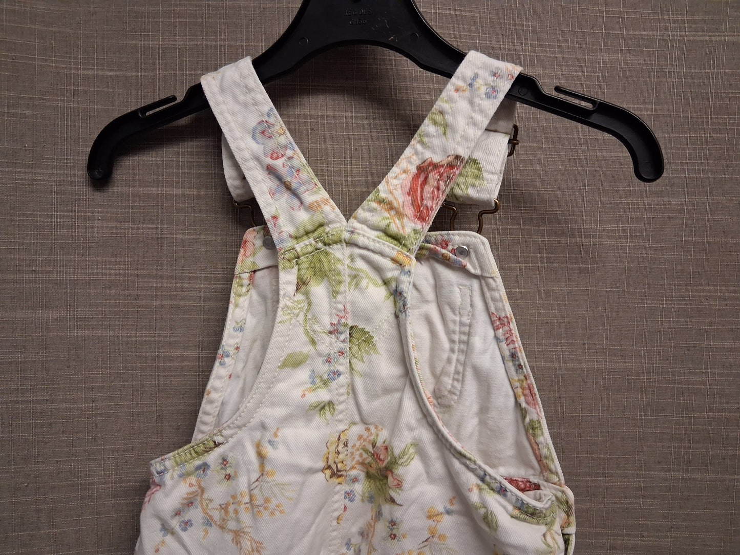 Next Girls Denim Cream Floral Pinafore Dress Age 3-4 Years