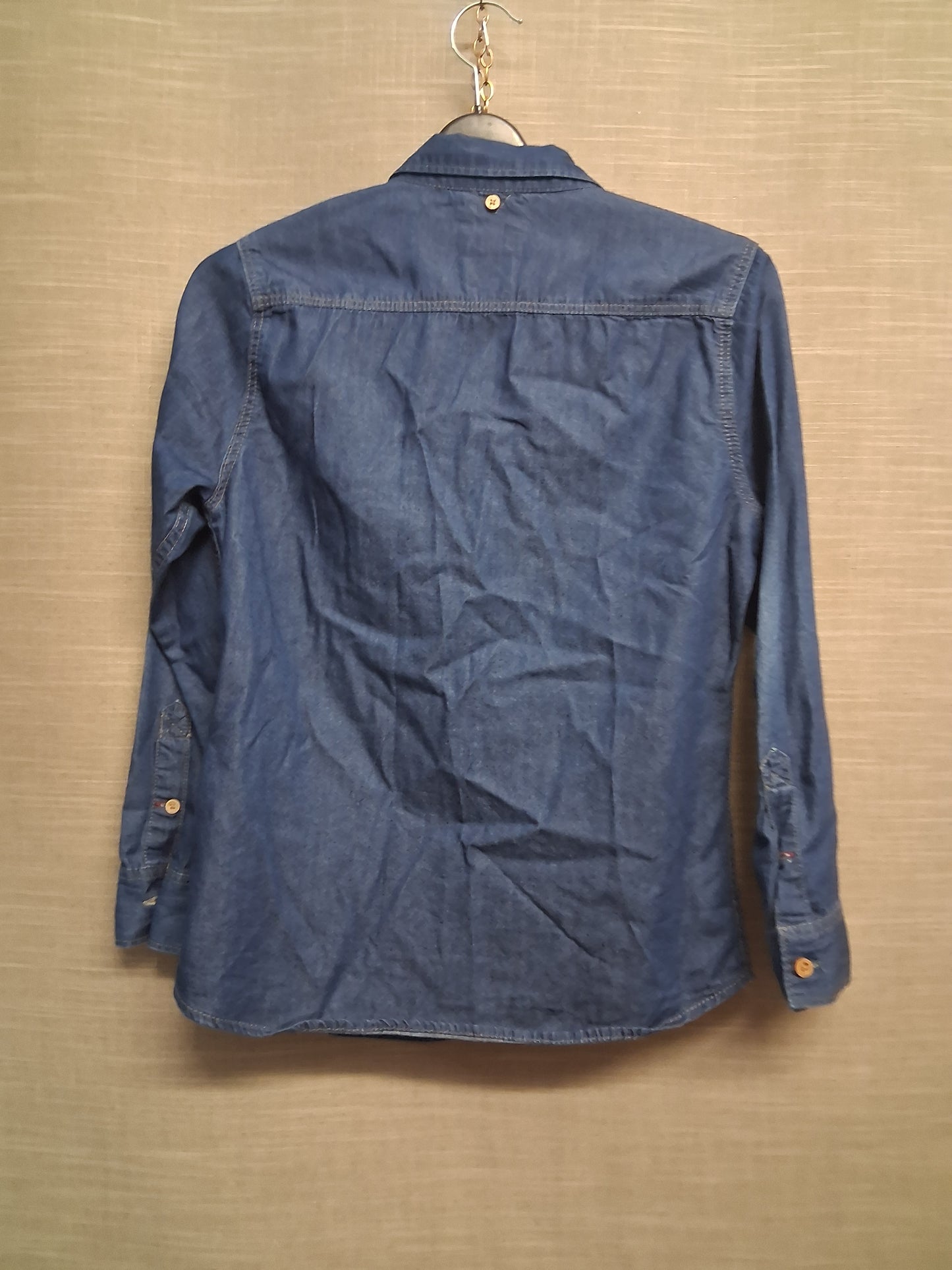 Zara Boys Blue Denim Long Sleeve Shirt Age 11-12 Years