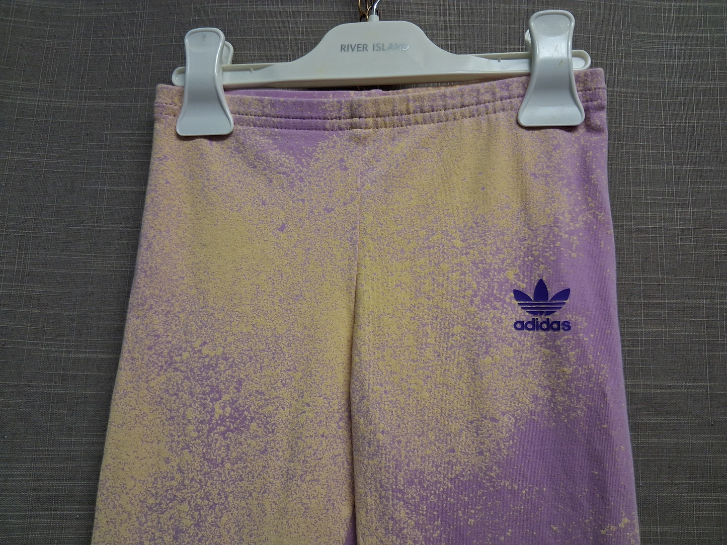 Adidas Lilac Yellow Speckled Leggings Age 8-9 Years
