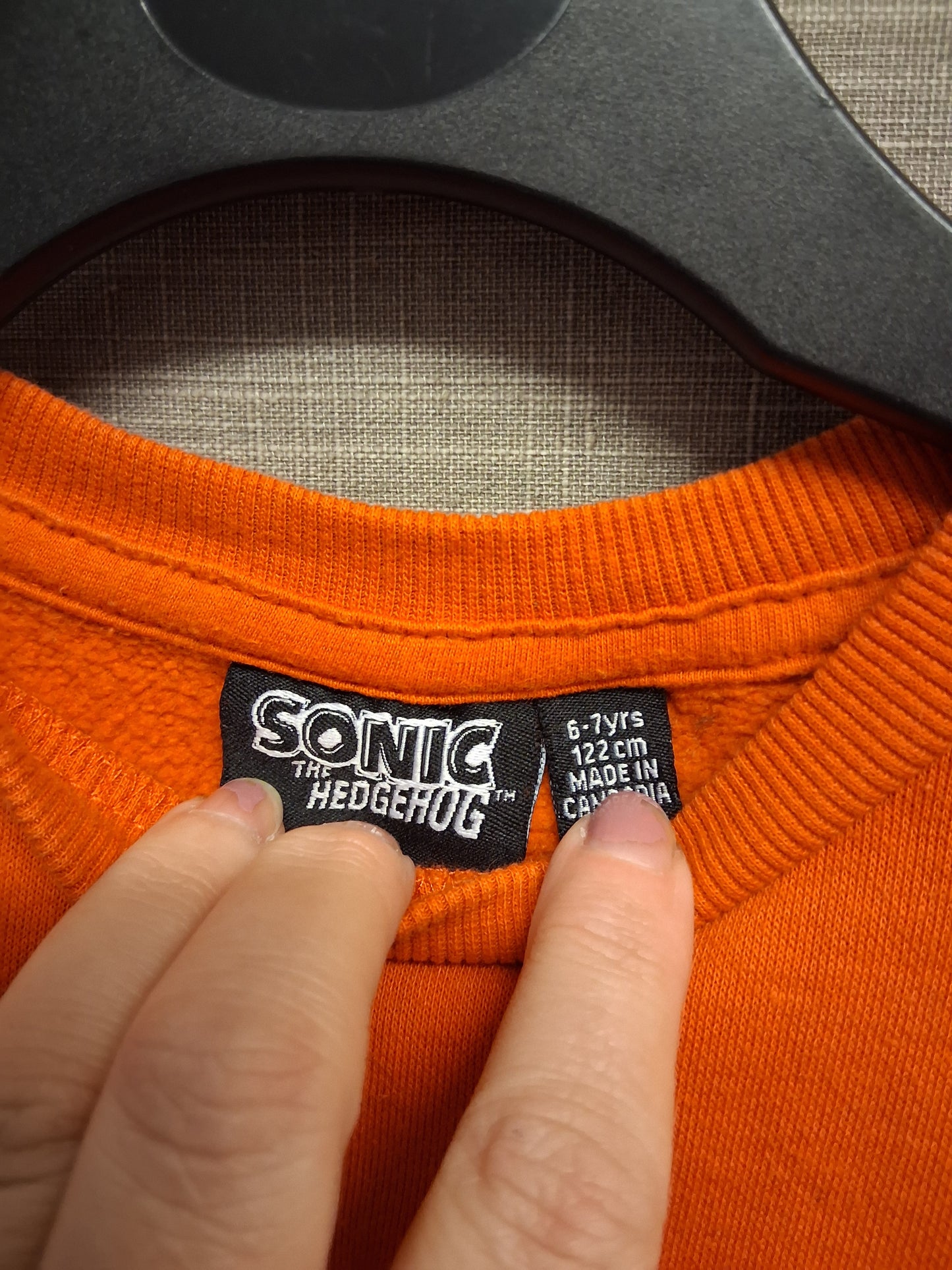 Primark Sonic the Hedgehog Orange Sweater Jumper Age 6-7 years