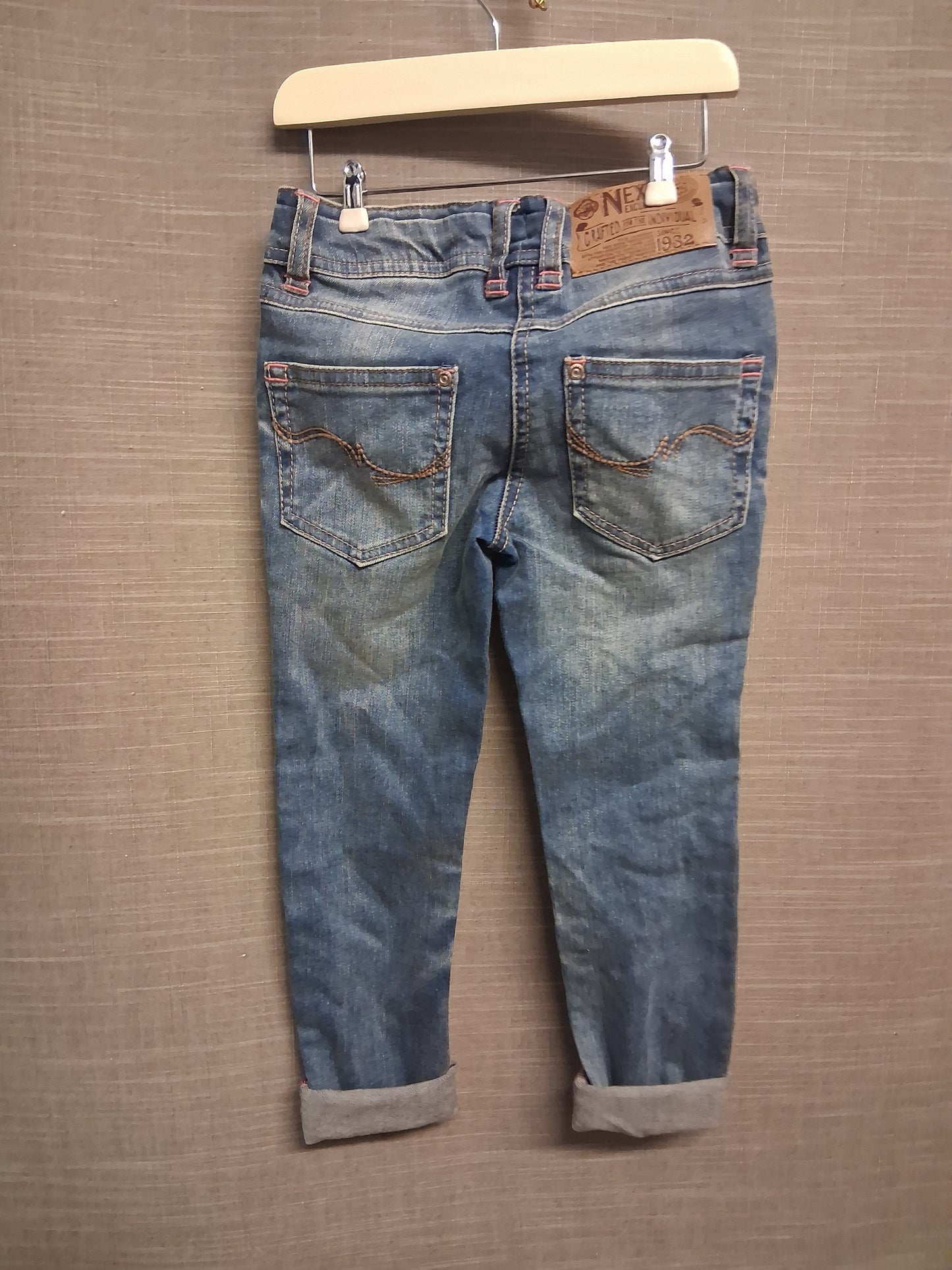 Next Girls Blue Denim Jeans Distressed Age 6 Years