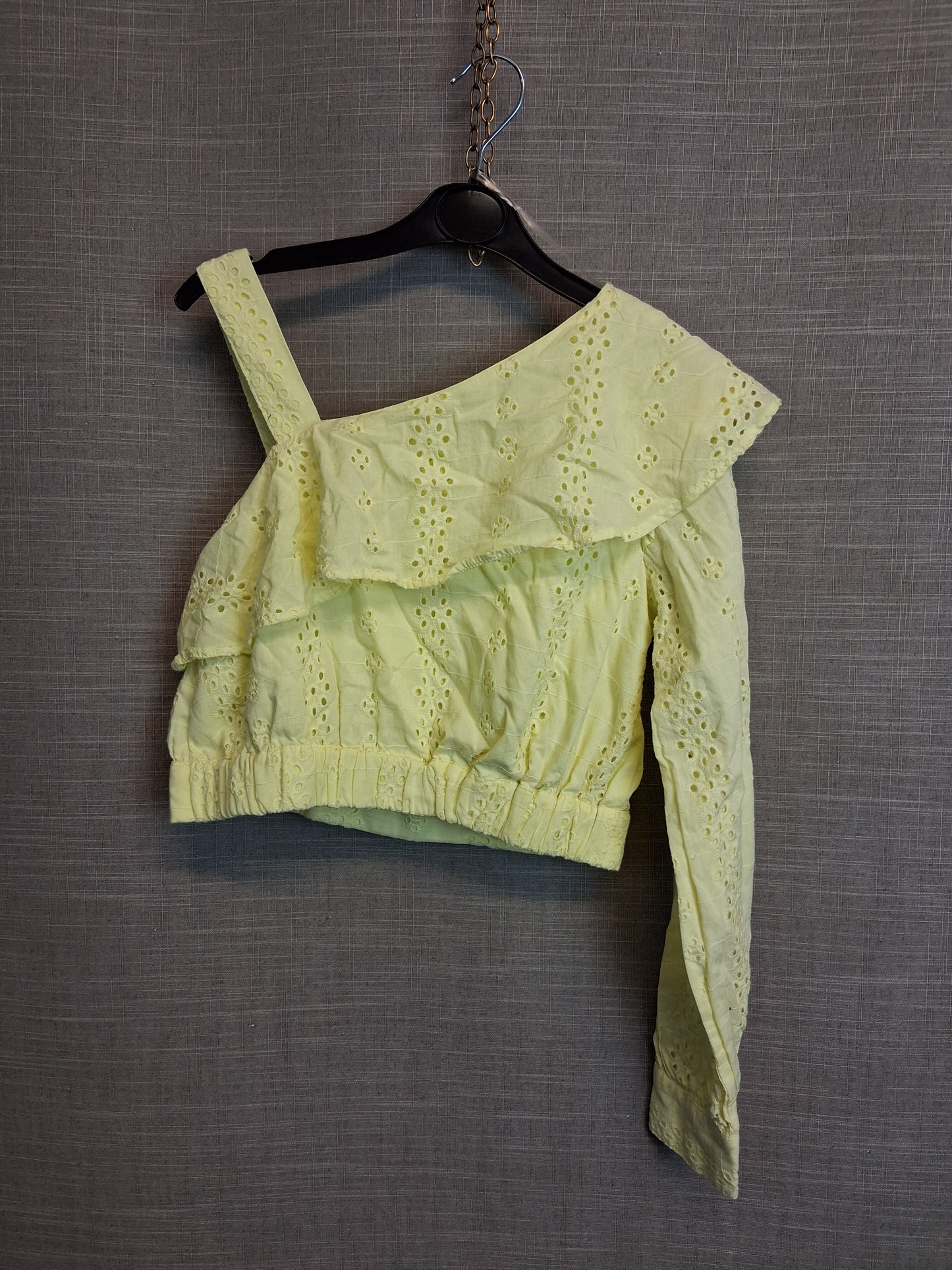 River Island Yellow One Shoulder Crop Top Age 9-10 Years