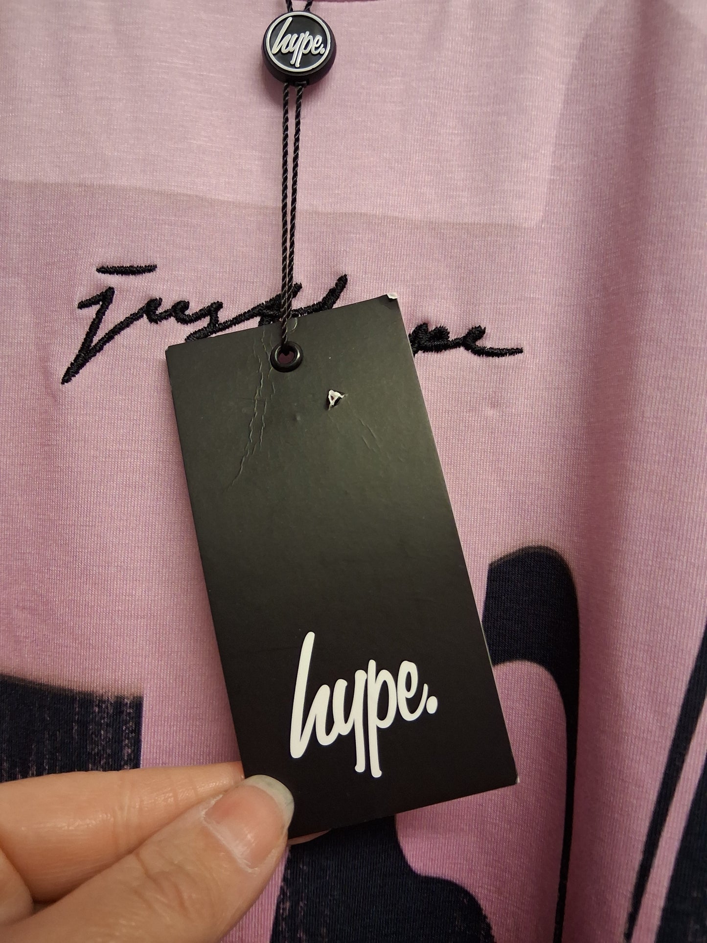 Hype Pink Black Short Sleeve T-Shirt Age 14 Years Brand New