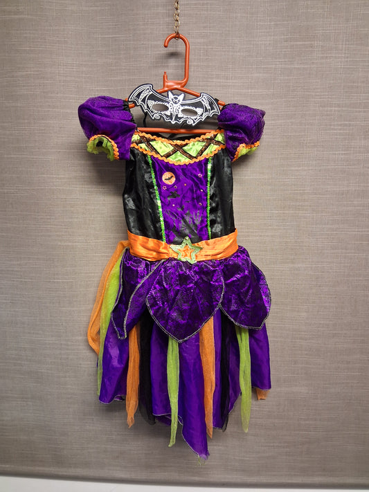 TU Girls Halloween Costume Witch Theme with Mask Age 7-8 Years
