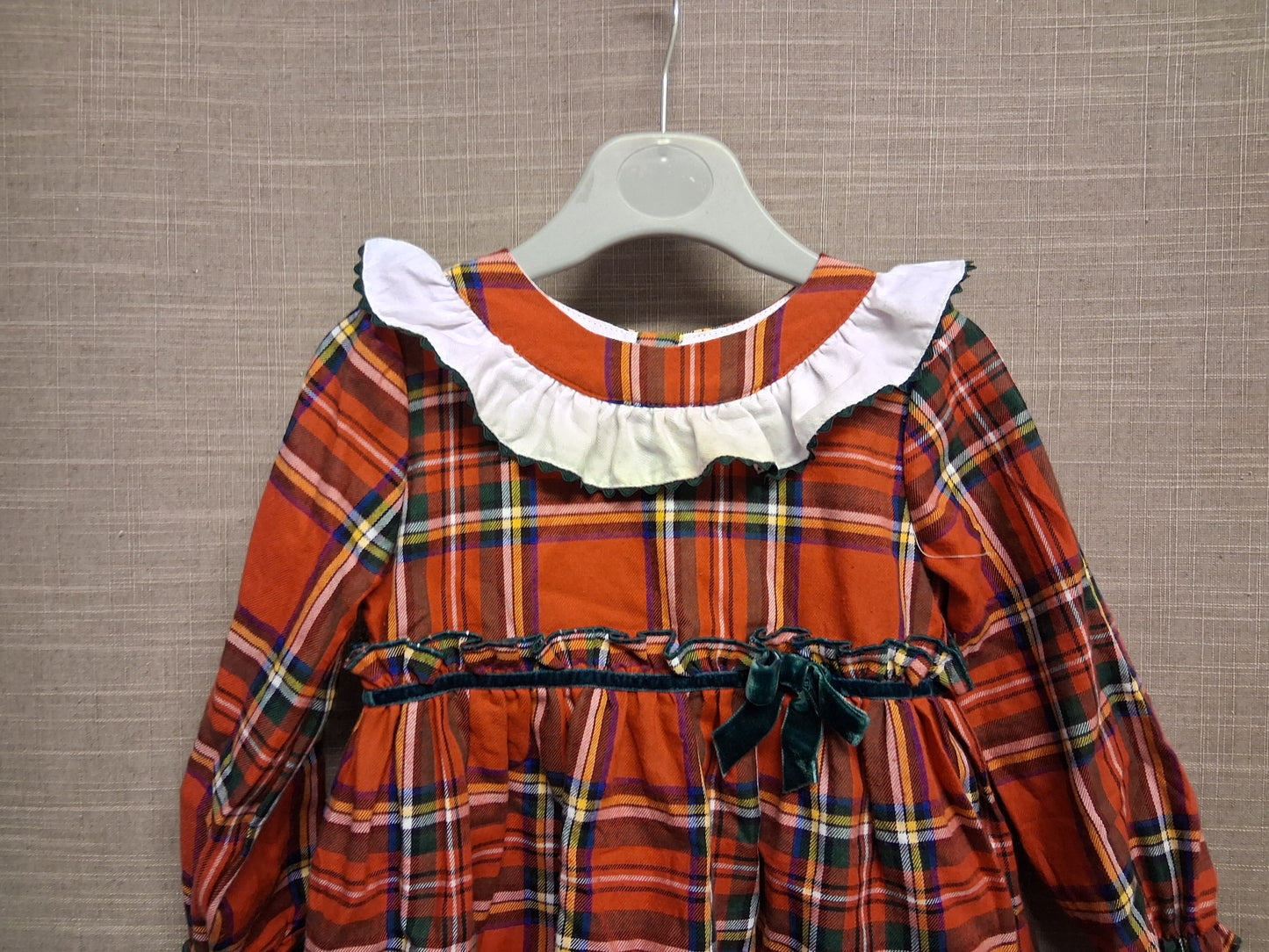 Alber Confecciones Girls Traditional Tartan Dress Red Age 2 Years